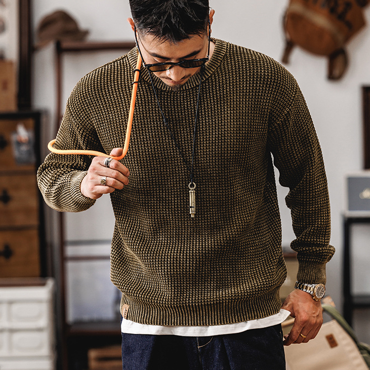 Grid Knit Pullover - Sweater CAAYWORLD MEN