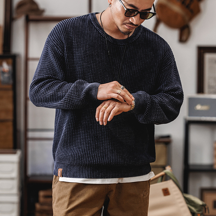 Grid Knit Pullover - Sweater CAAYWORLD MEN