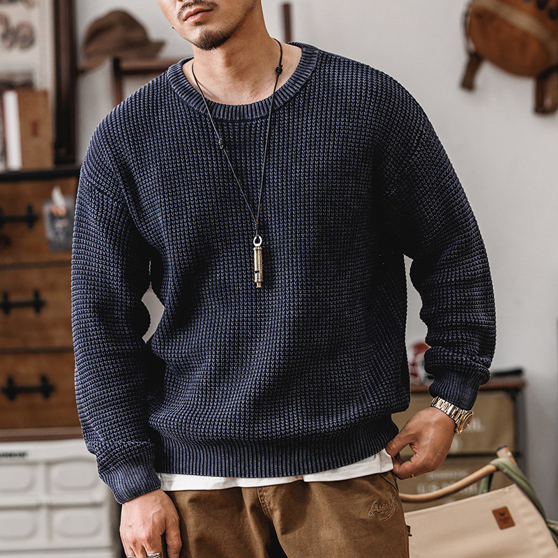Grid Knit Pullover - Sweater CAAYWORLD MEN