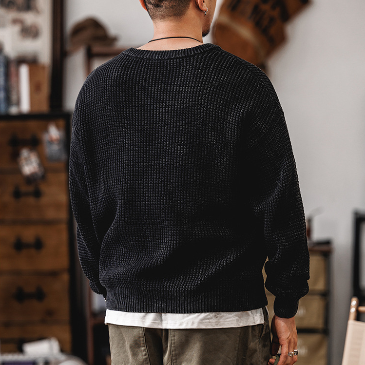 Grid Knit Pullover - Sweater CAAYWORLD MEN