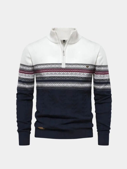 Half Zip Knit Pullover Sweater - CAAYWORLD CAAYWORLD