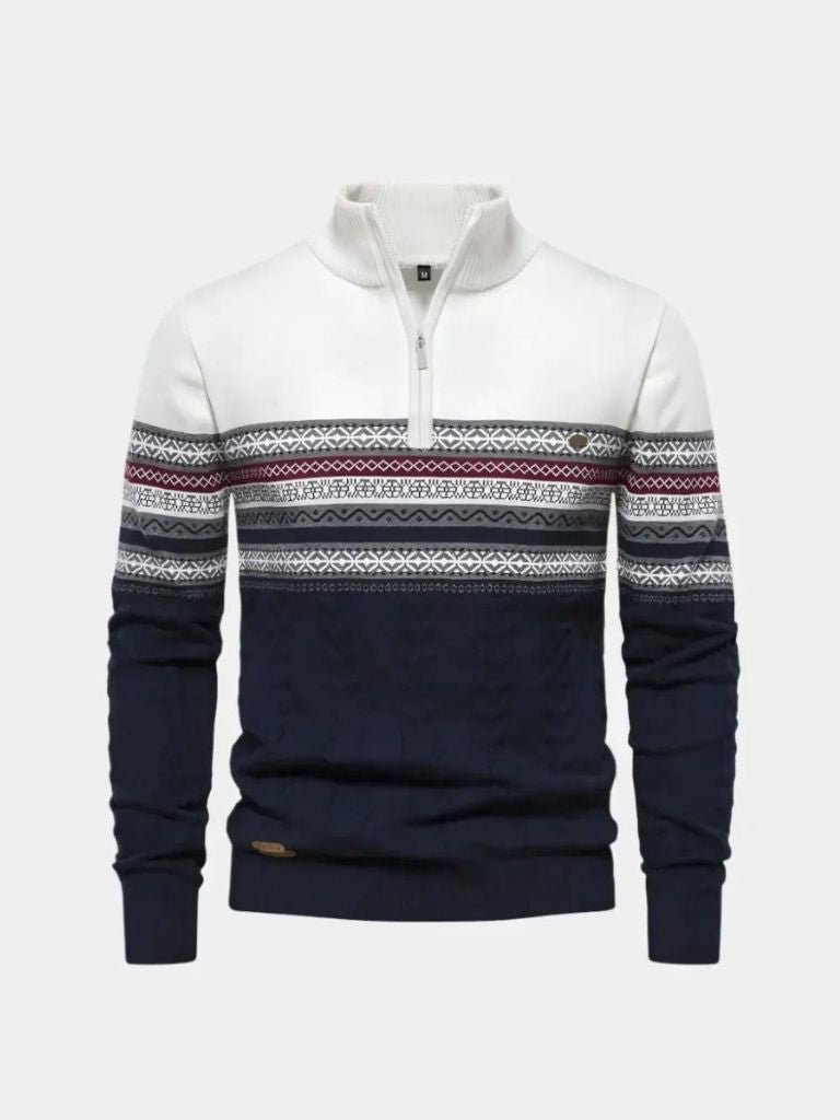 Half Zip Knit Pullover Sweater - CAAYWORLD CAAYWORLD