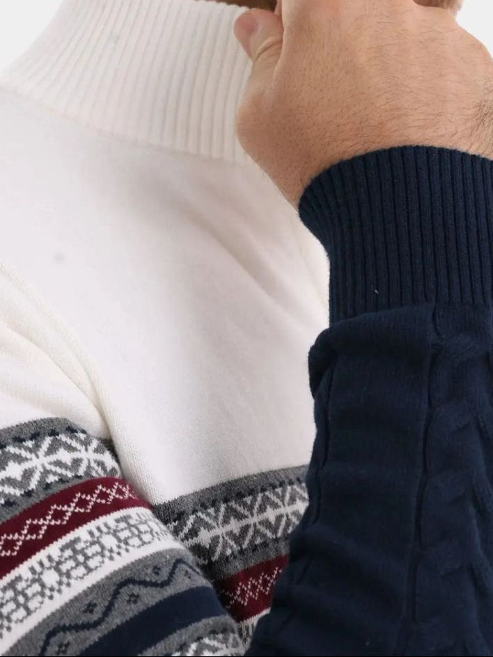 Half Zip Knit Pullover Sweater - CAAYWORLD CAAYWORLD