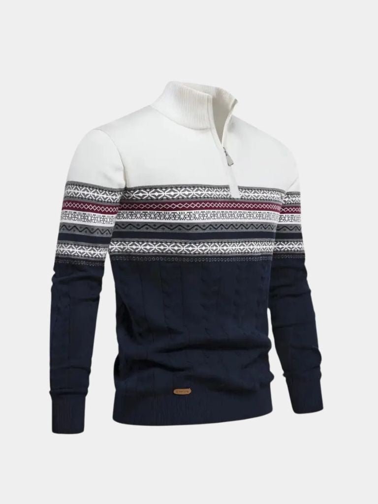 Half Zip Knit Pullover Sweater - CAAYWORLD CAAYWORLD
