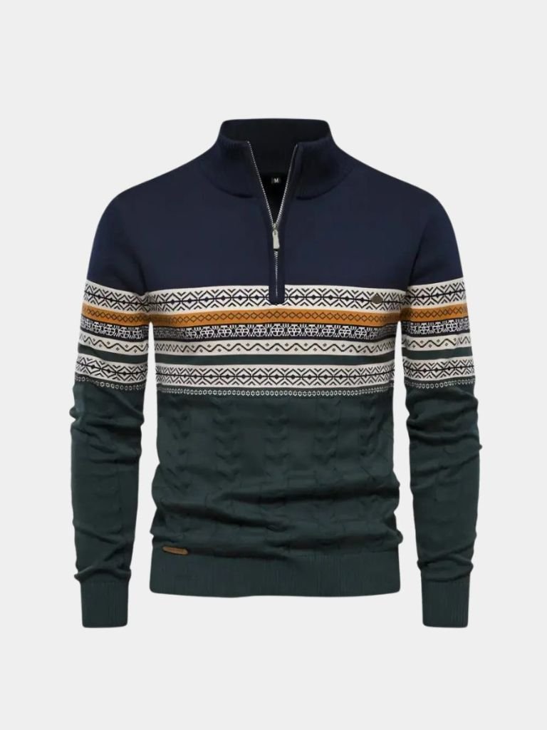 Half Zip Knit Pullover Sweater - CAAYWORLD CAAYWORLD