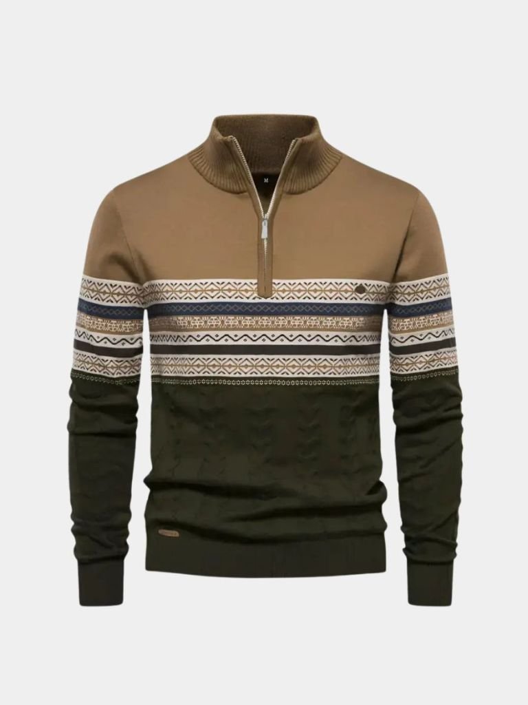 Half Zip Knit Pullover Sweater - CAAYWORLD CAAYWORLD