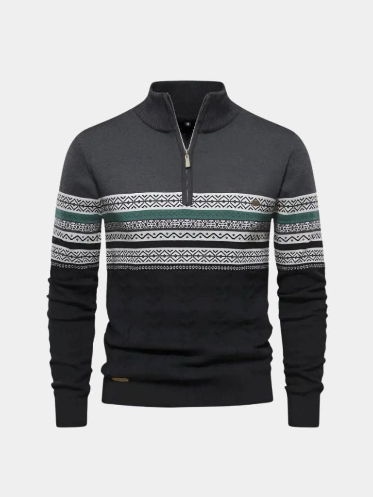 Half Zip Knit Pullover Sweater - CAAYWORLD CAAYWORLD