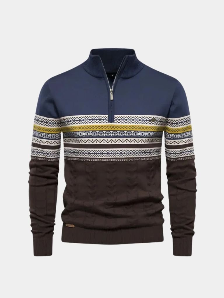 Half Zip Knit Pullover Sweater - CAAYWORLD CAAYWORLD