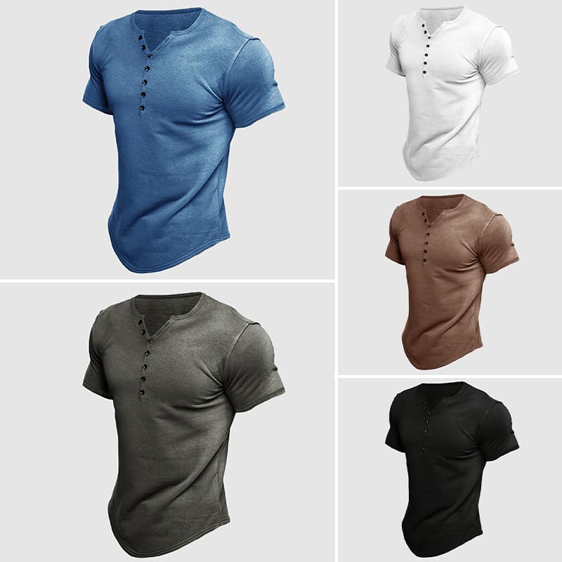 Havre Short Sleeve Henley - T-Shirt CAAYWORLD MEN