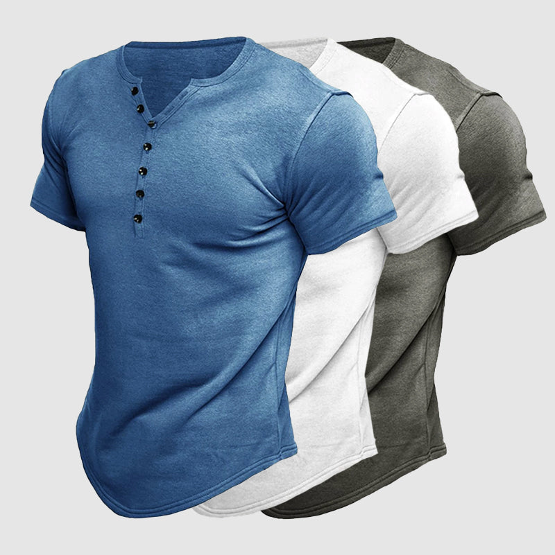 Havre Short Sleeve Henley - T-Shirt CAAYWORLD MEN