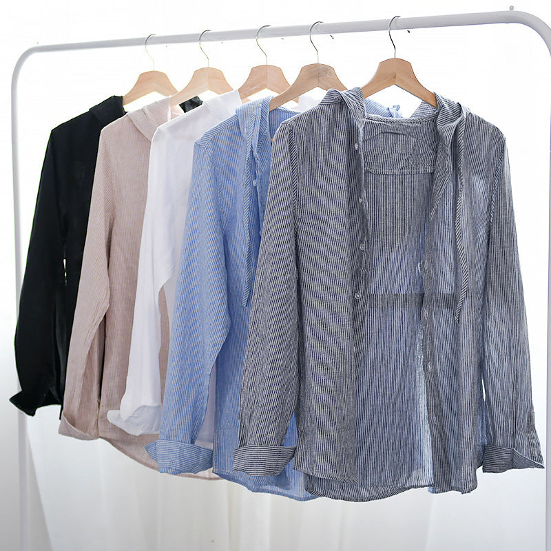 Hooded Linen - Shirt CAAYWORLD