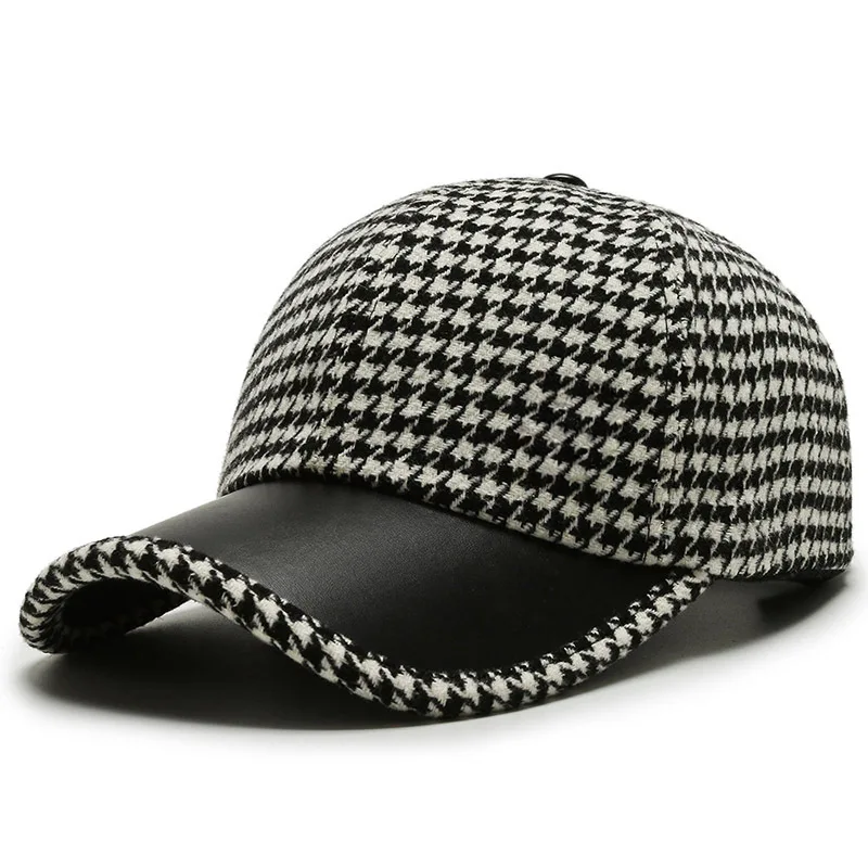 Houndstooth Leather - Cap CAAYWORLD MEN