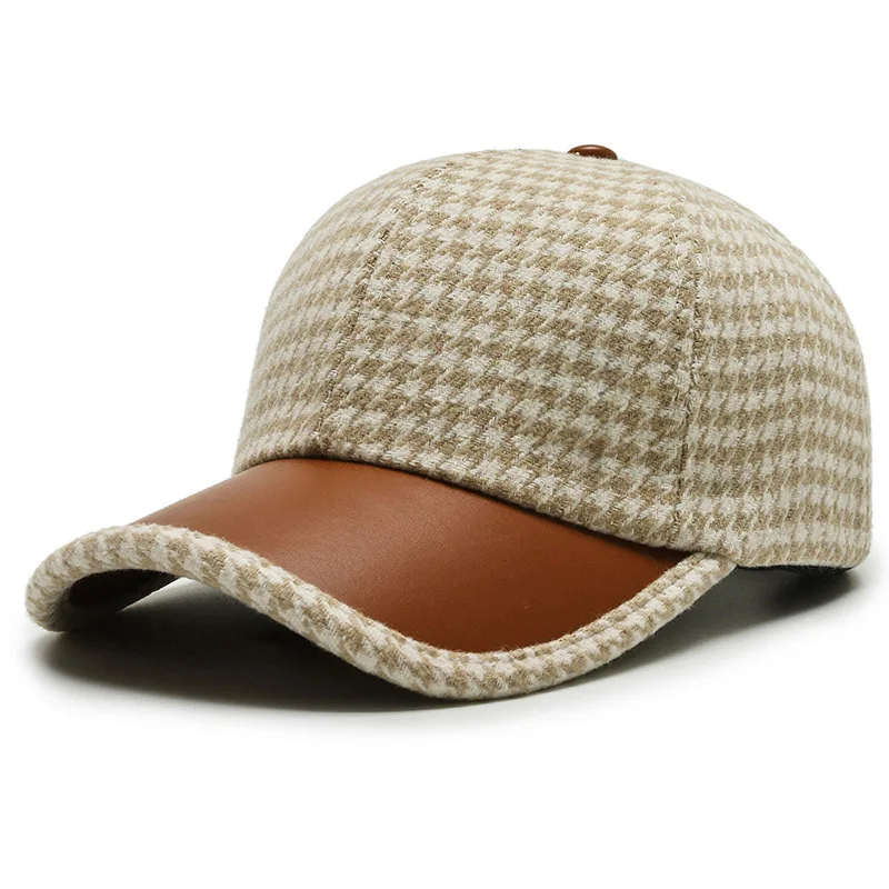 Houndstooth Leather - Cap CAAYWORLD MEN