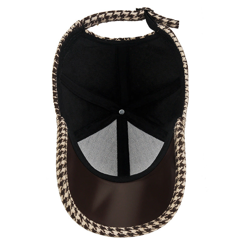 Houndstooth Leather - Cap CAAYWORLD MEN