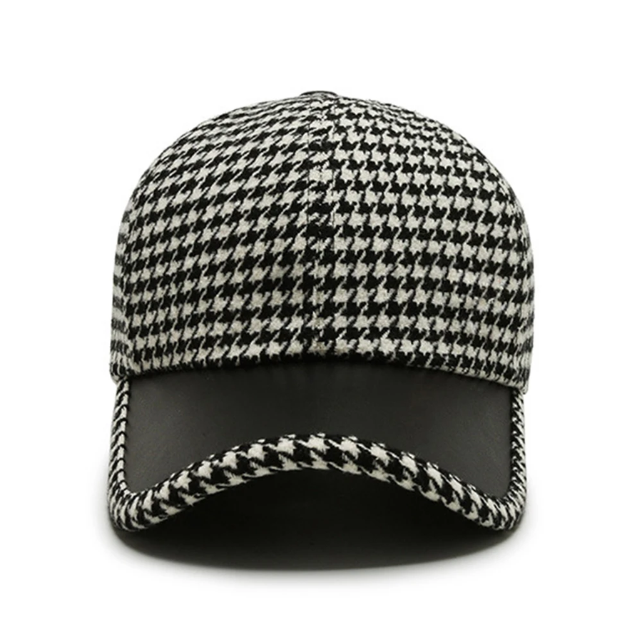 Houndstooth Leather - Cap CAAYWORLD MEN