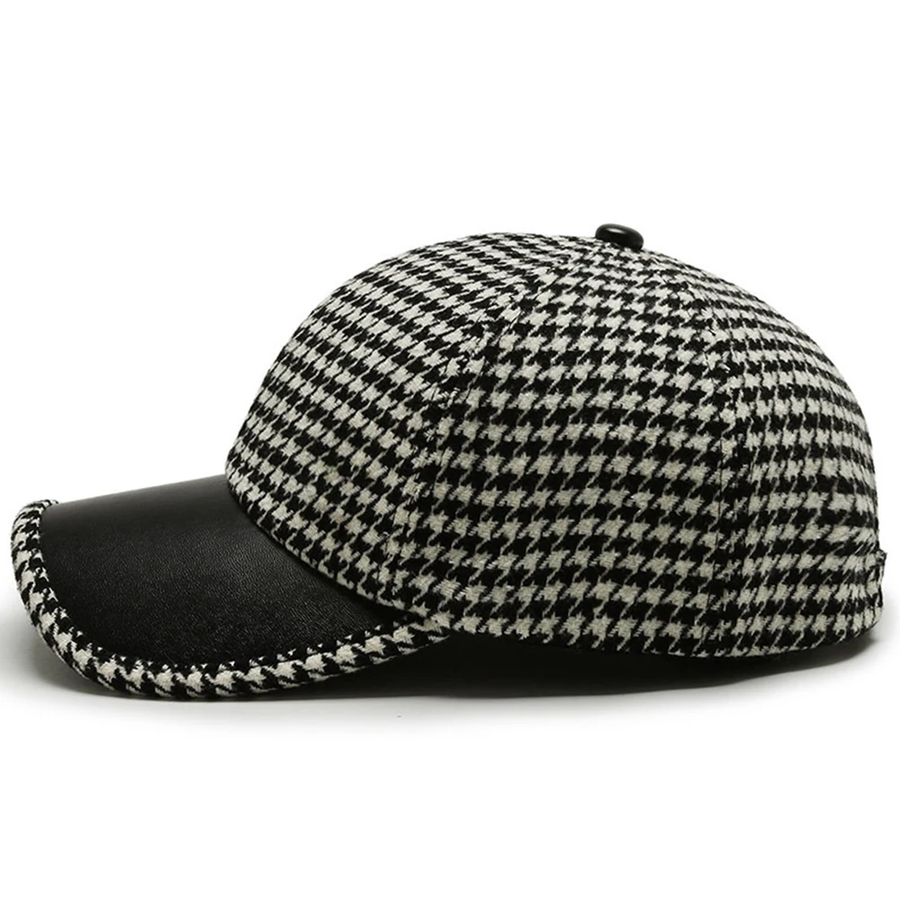 Houndstooth Leather - Cap CAAYWORLD MEN