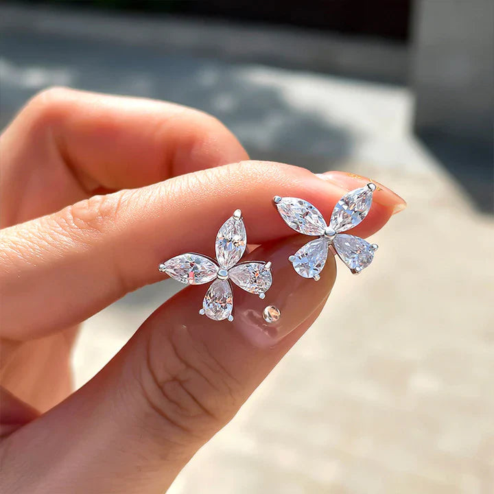 Butterfly Design Sterling Silver Stud Earrings Shineofdiamond