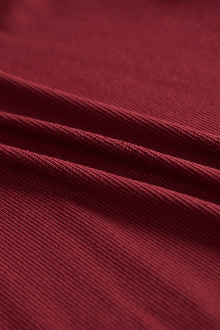 Burgundy Ribbed Turtleneck Mini Dress with Balloon Sleeves HWT