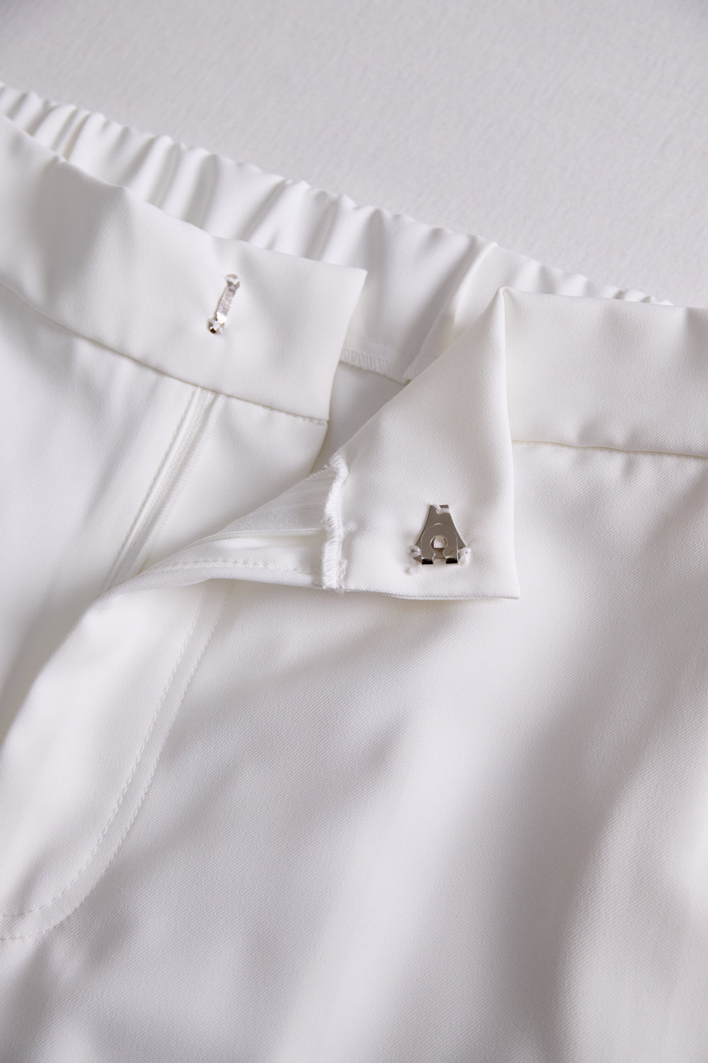 Elegant White High-Waisted Trousers HWT