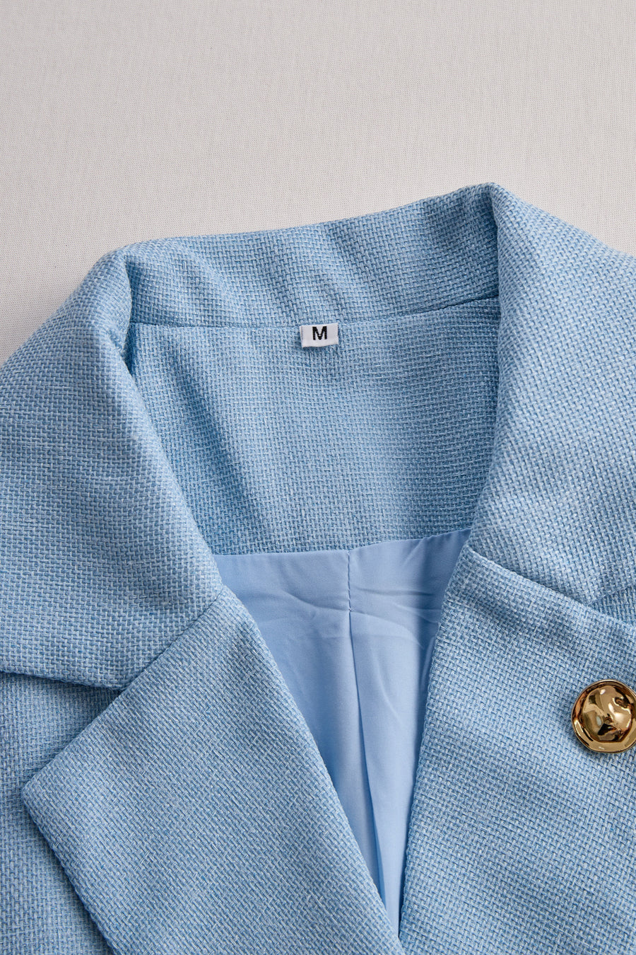 Sophisticated Sky Blue Blazer Dress SN