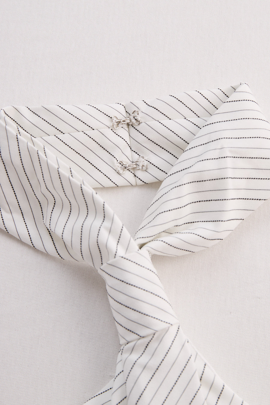 Striped Halter-Neck Knot Front Blouse HWT