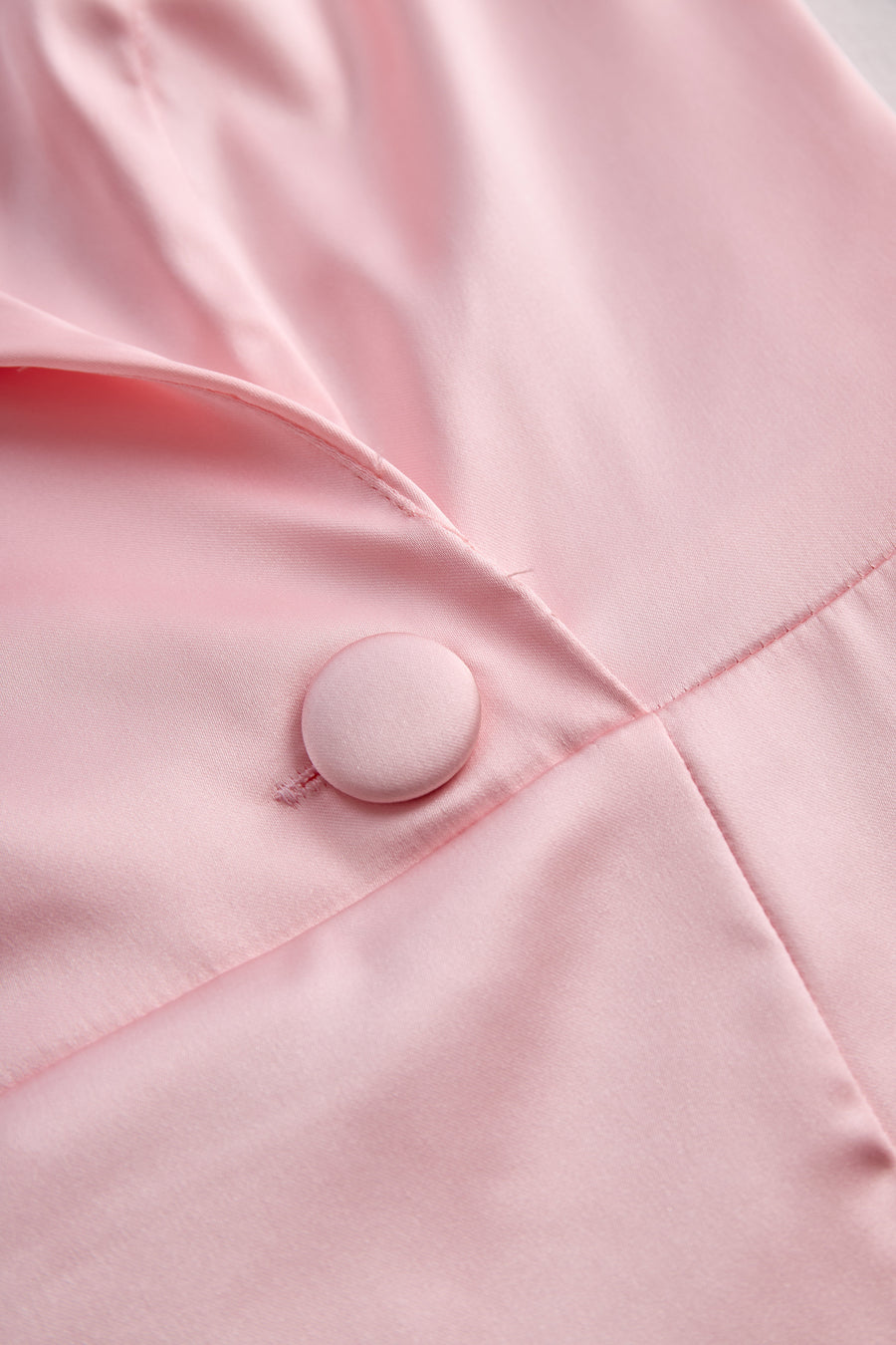 Sleeveless Blush Pink Satin Blazer Dress SN