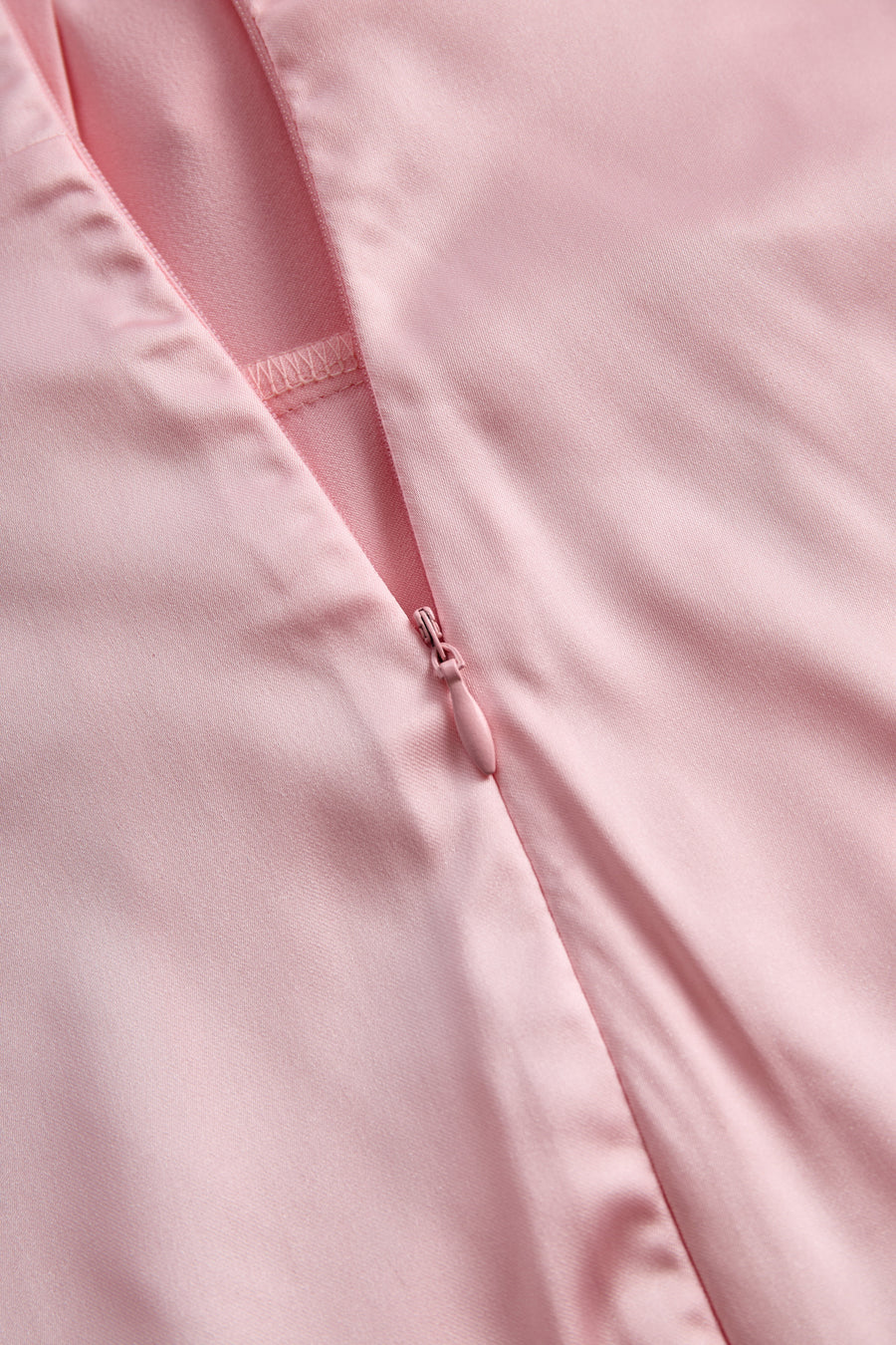 Sleeveless Blush Pink Satin Blazer Dress SN