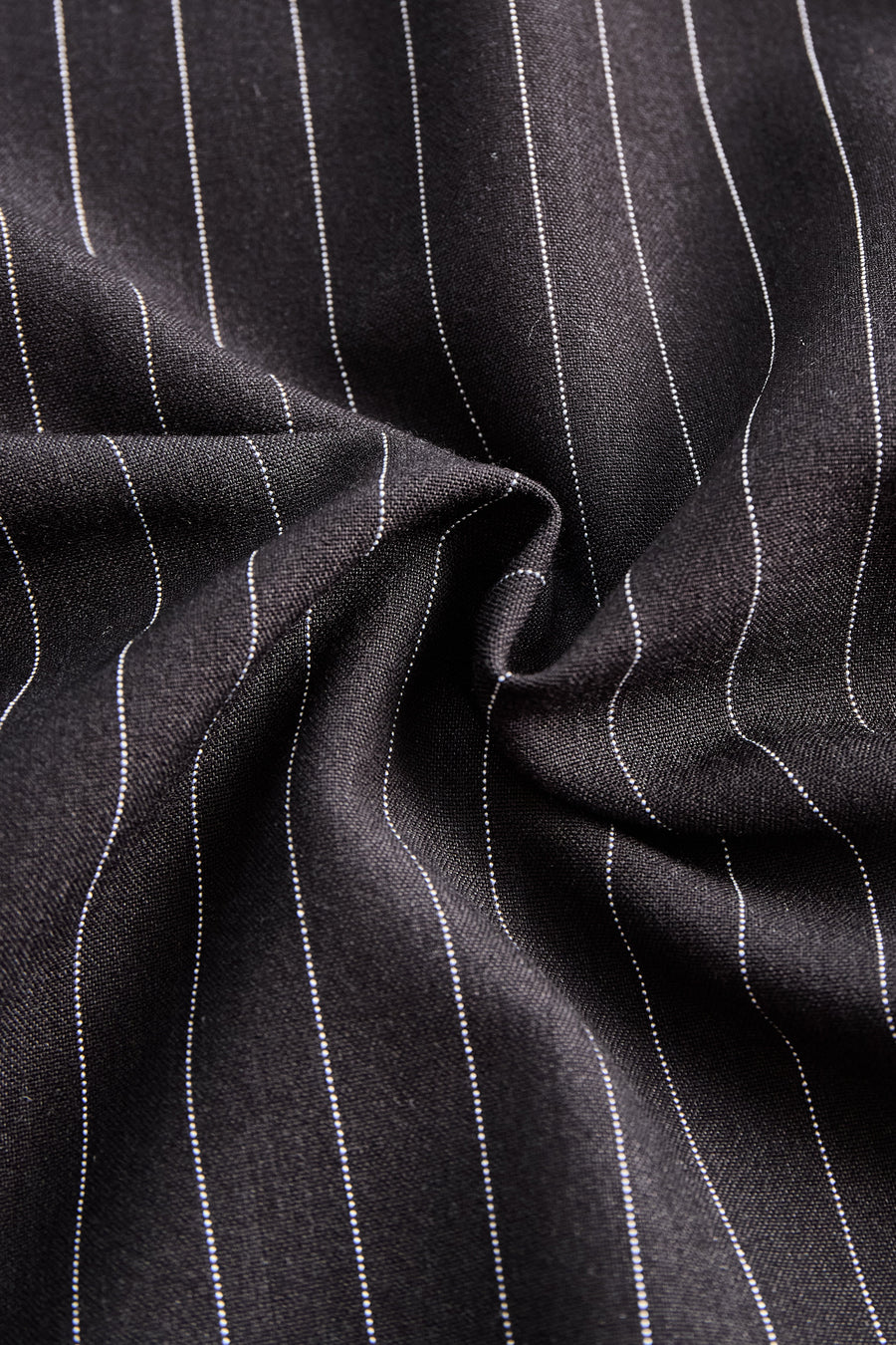 Pinstripe Top With Contrast Collar And Button Front HWT