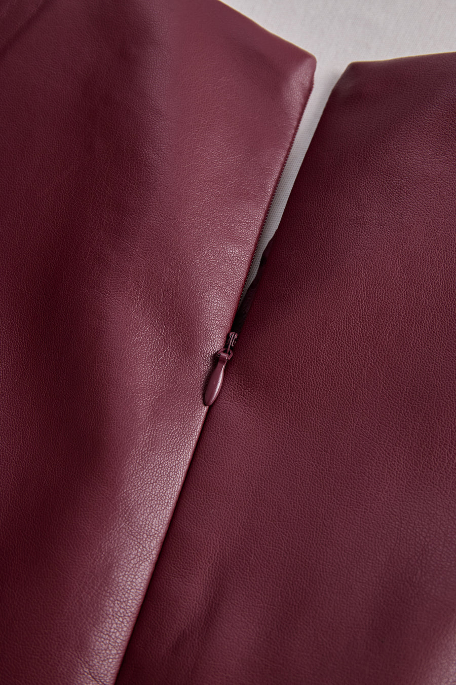 Chic Burgundy Leather Dress HWT