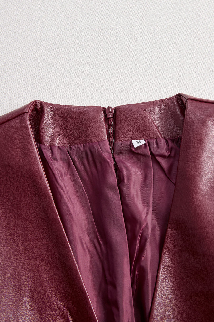 Chic Burgundy Leather Dress HWT