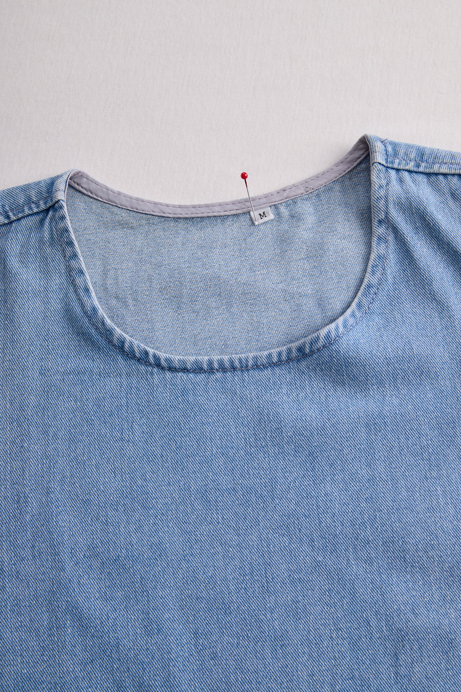 Stylish Denim Two-Piece Set With Asymmetrical Top And Fringed Skirt HWT