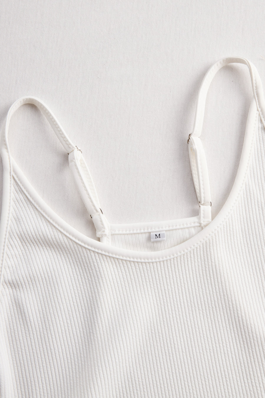 White Ribbed Skater Mini Dress SN