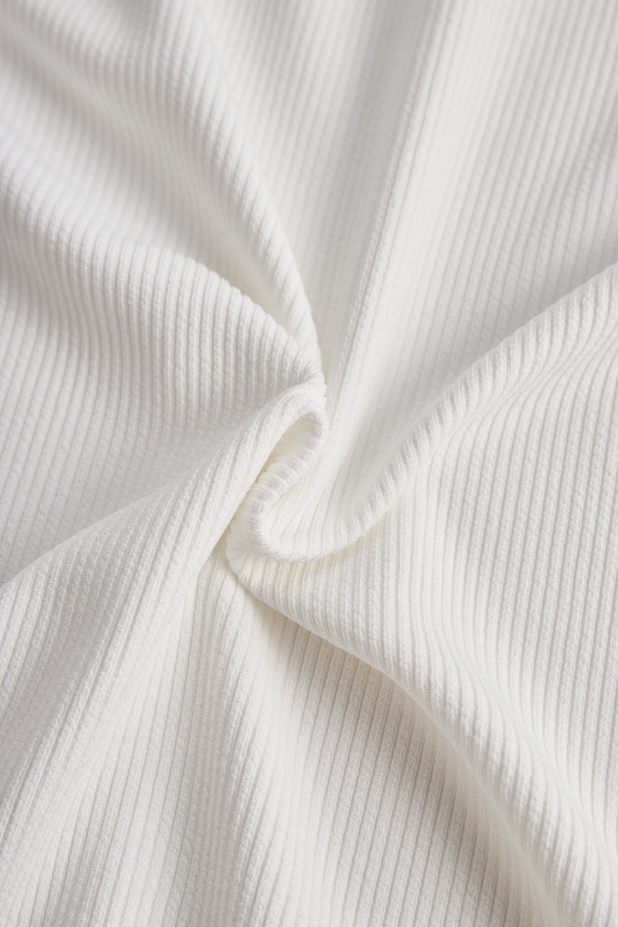 White Ribbed Skater Mini Dress SN