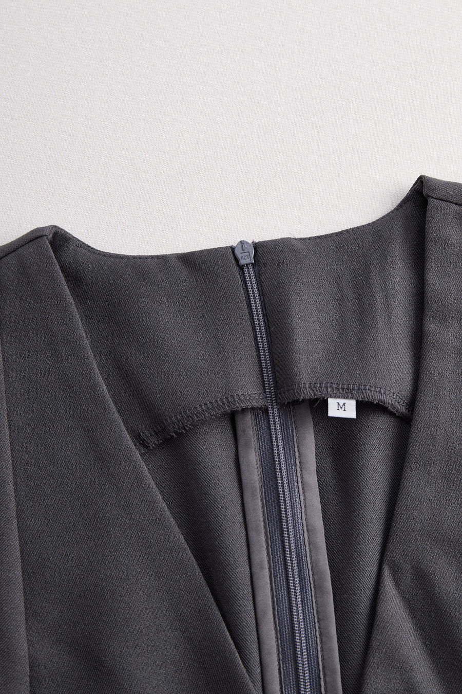 Sophisticated Sleeveless Peplum Jumpsuit In Charcoal Gray SN
