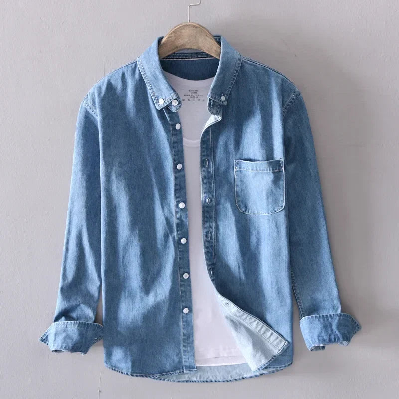 Indigo Denim Button-Down - Shirt CAAYWORLD MEN