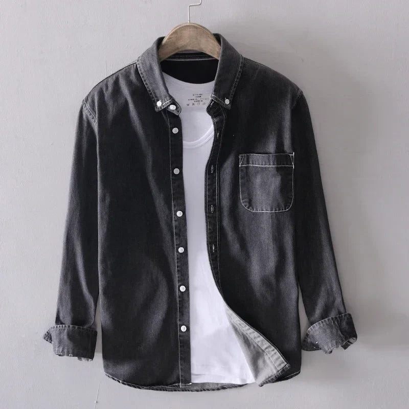 Indigo Denim Button-Down - Shirt CAAYWORLD MEN