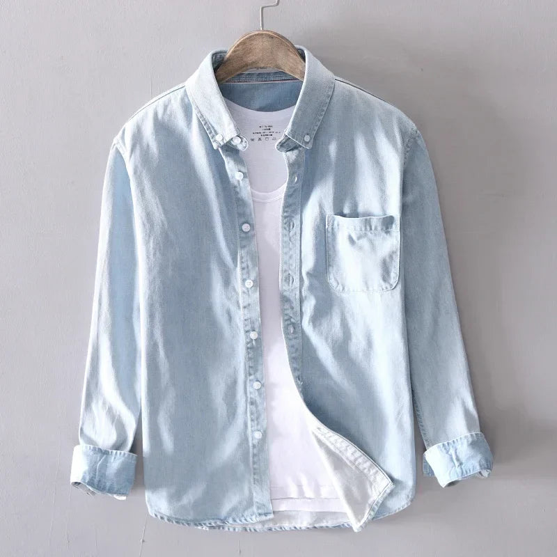 Indigo Denim Button-Down - Shirt CAAYWORLD MEN