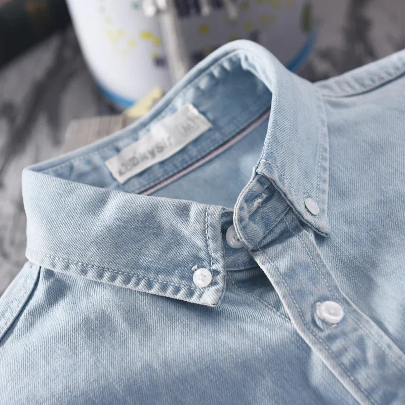 Indigo Denim Button-Down - Shirt CAAYWORLD MEN