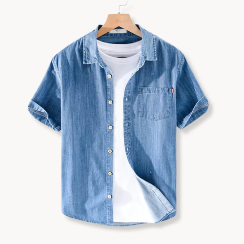 Indigo Denim Point Collar - Shirt CAAYWORLD