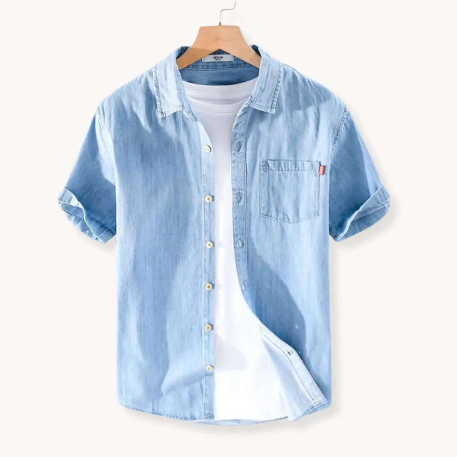 Indigo Denim Point Collar - Shirt CAAYWORLD