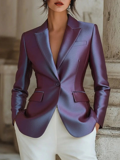 Iridescent Satin Tailored Fit - Blazer CAAYWORLD