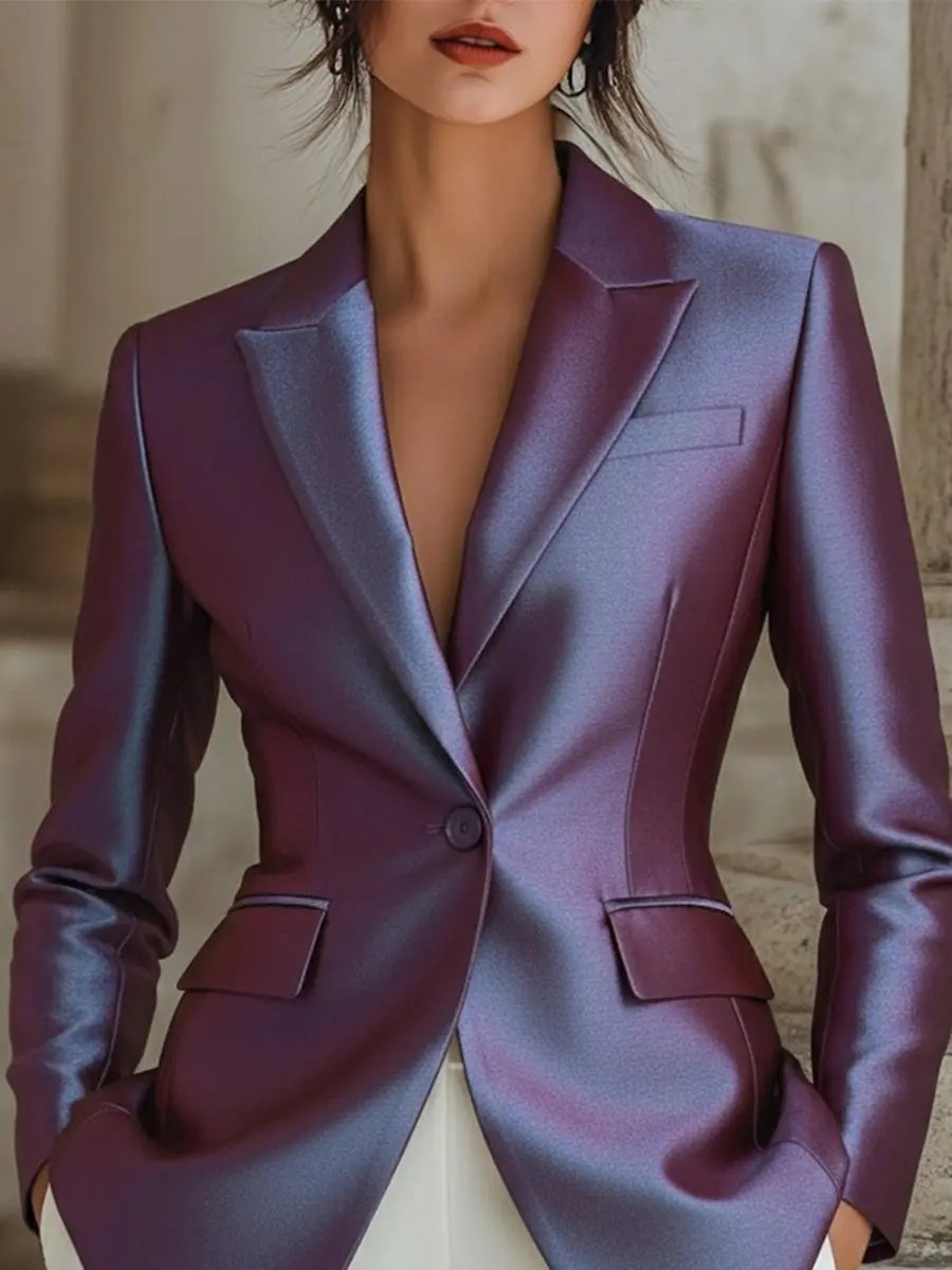 Iridescent Satin Tailored Fit - Blazer CAAYWORLD