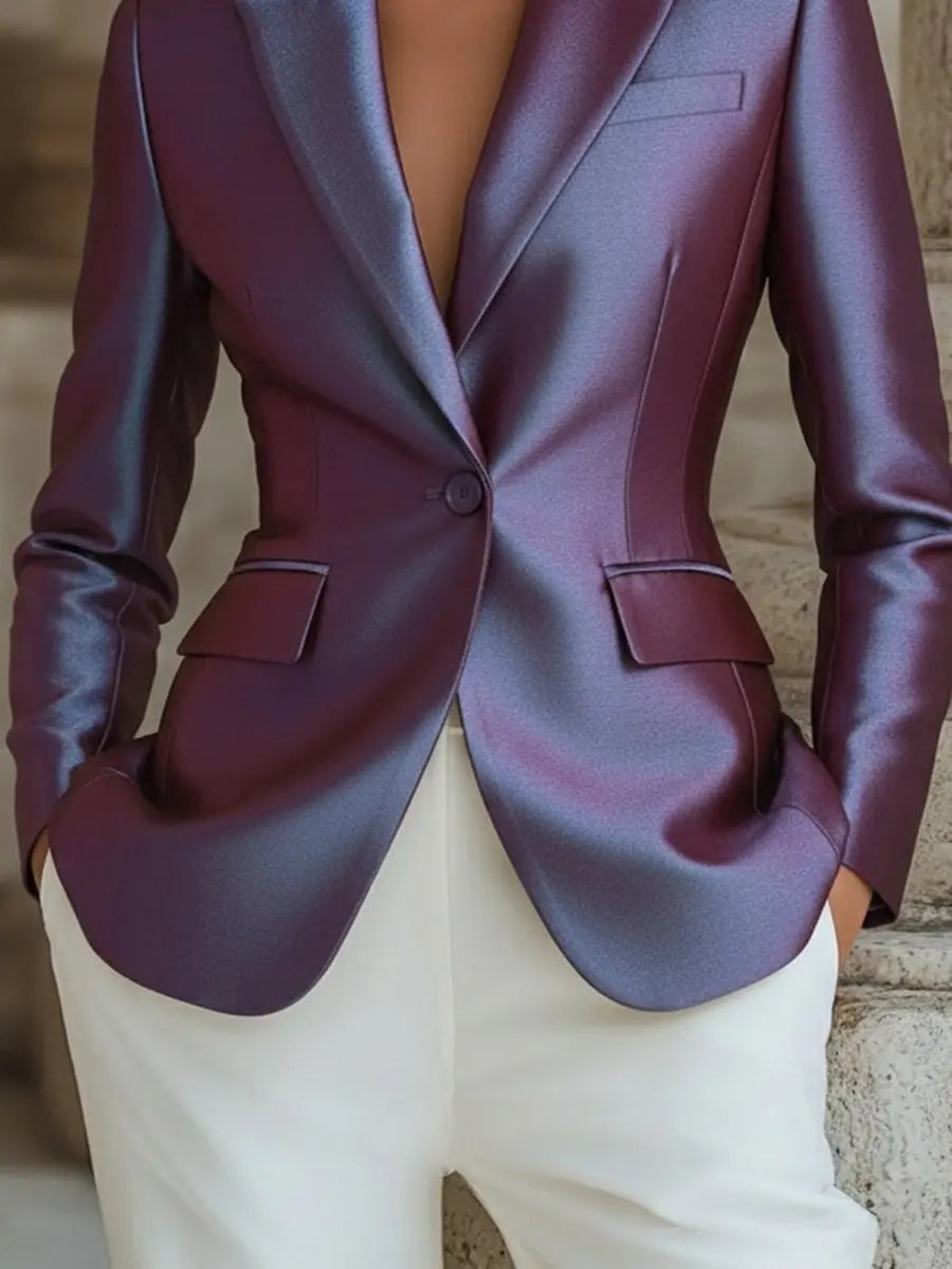 Iridescent Satin Tailored Fit - Blazer CAAYWORLD