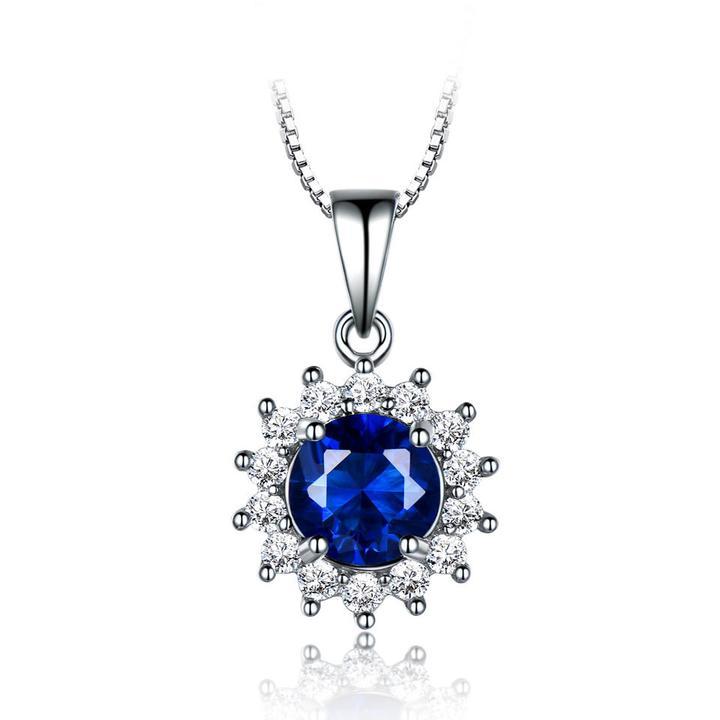 Vintage Round Cut Halo Pendant Necklace Shineofdiamond