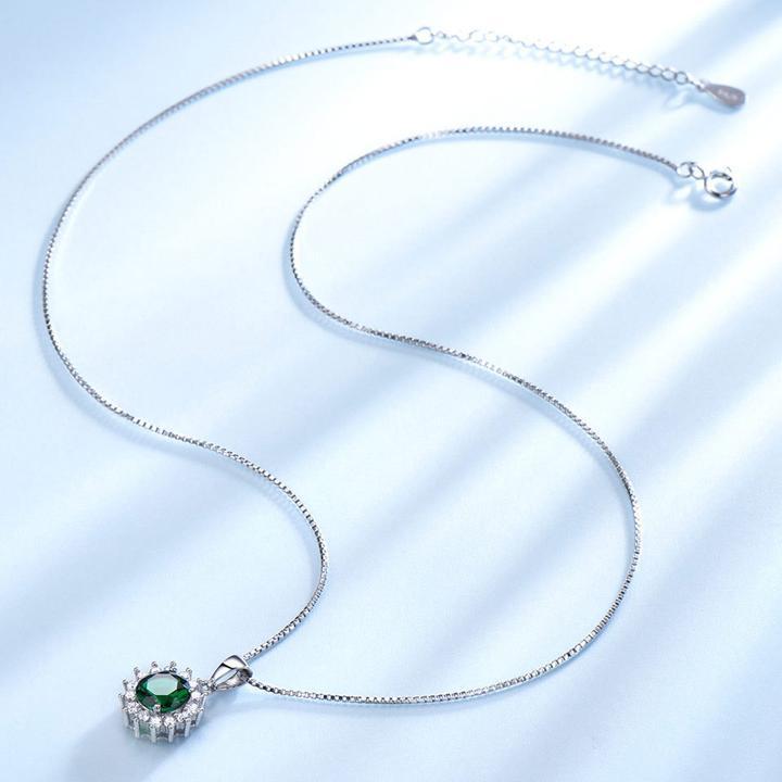 Vintage Round Cut Halo Pendant Necklace Shineofdiamond