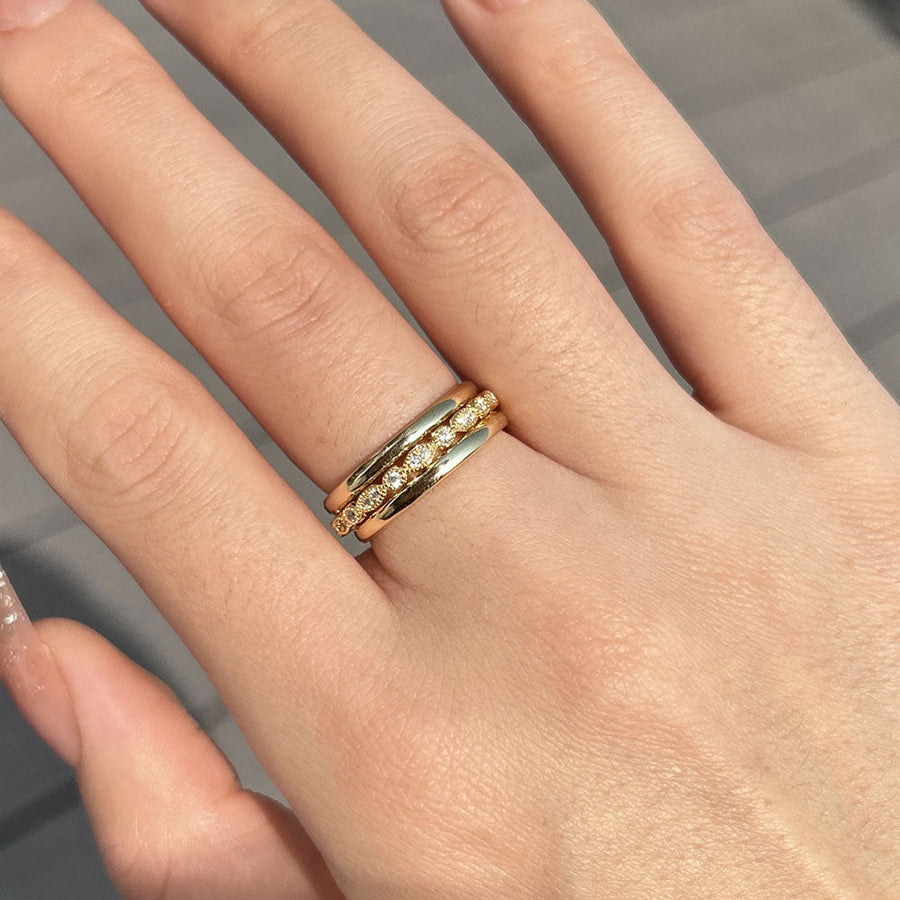 Simple 3PCS Yellow Gold Tone Wedding Band In Sterling Silver shineofdiamond
