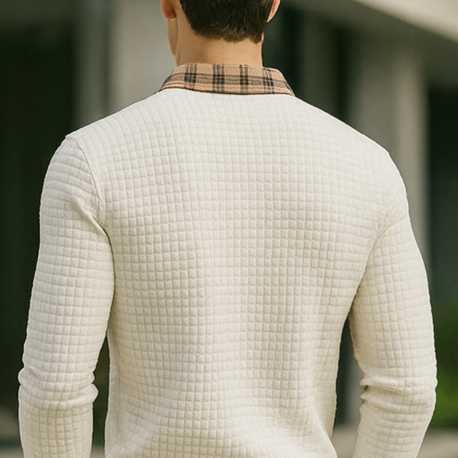 Joven - Check Pattern Polo Shirt CAAYWORLD MEN
