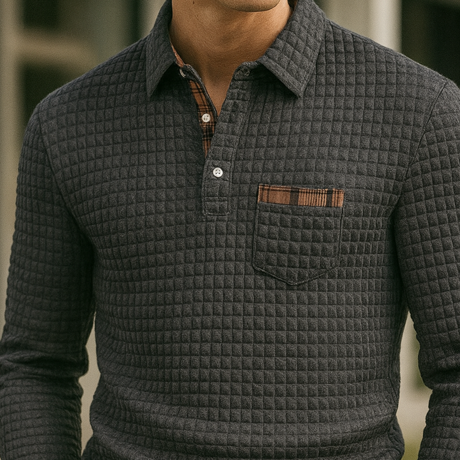Joven - Check Pattern Polo Shirt CAAYWORLD MEN