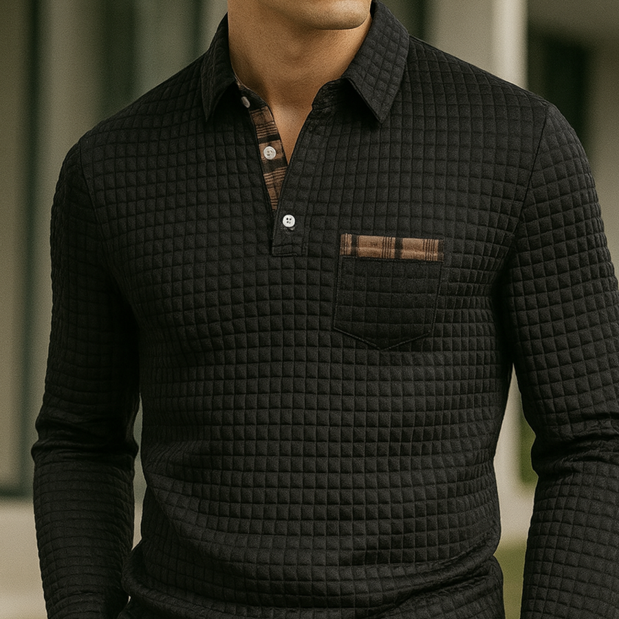Joven - Check Pattern Polo Shirt CAAYWORLD MEN