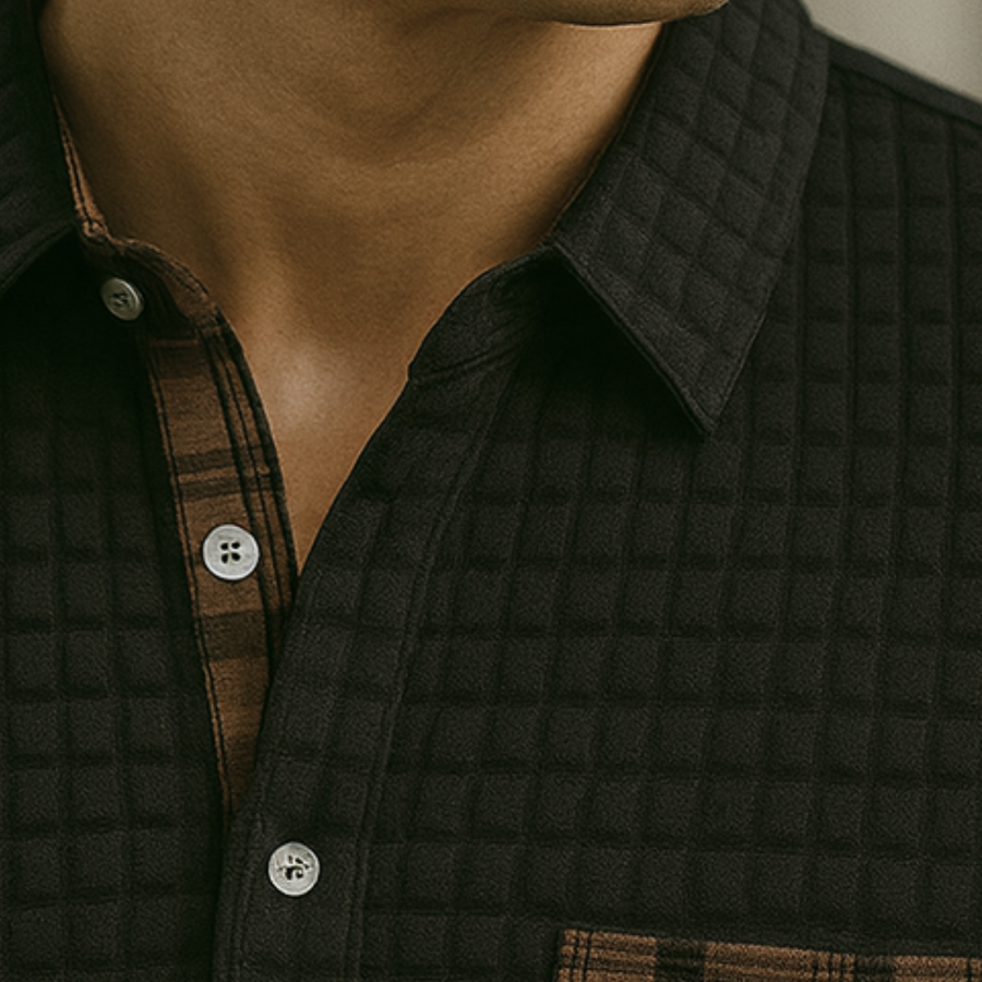 Joven - Check Pattern Polo Shirt CAAYWORLD MEN